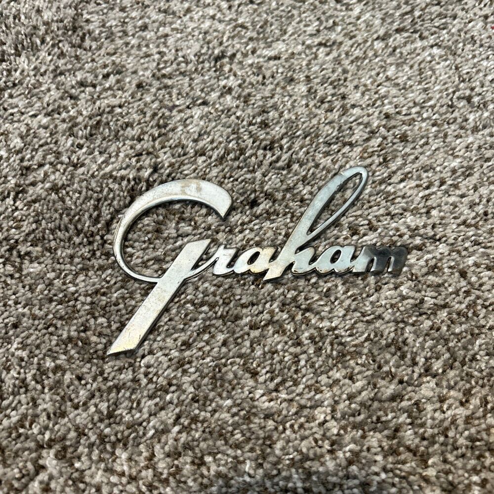 Vintage Graham auto Emblem, late 30's style, great chrome